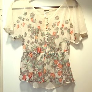 Lauren Conrad light flowy sheer top